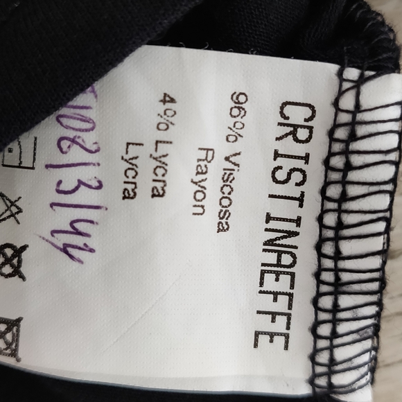 Christinaeffe Black Rhinestones decorated top - Picture 7 of 8